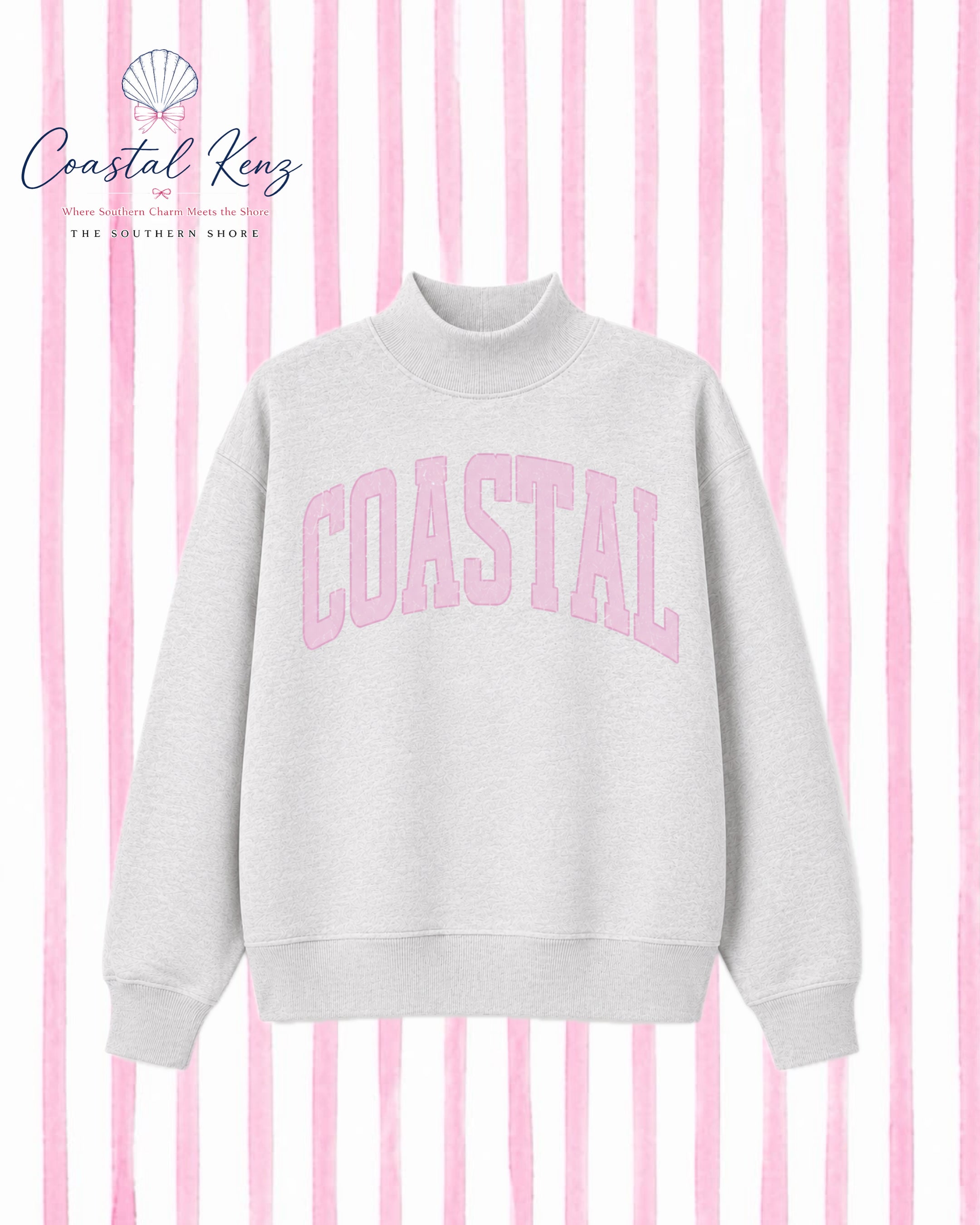 PRE-ORDER: Coastal Mock Neck Sweatshirt