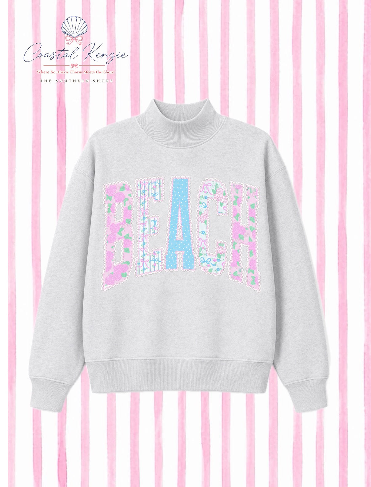 PRE-ORDER: BEACH Mock Neck Sweatshirt