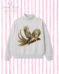 PRE-ORDER: Pheasant sequin Mock Neck Sweatshirt